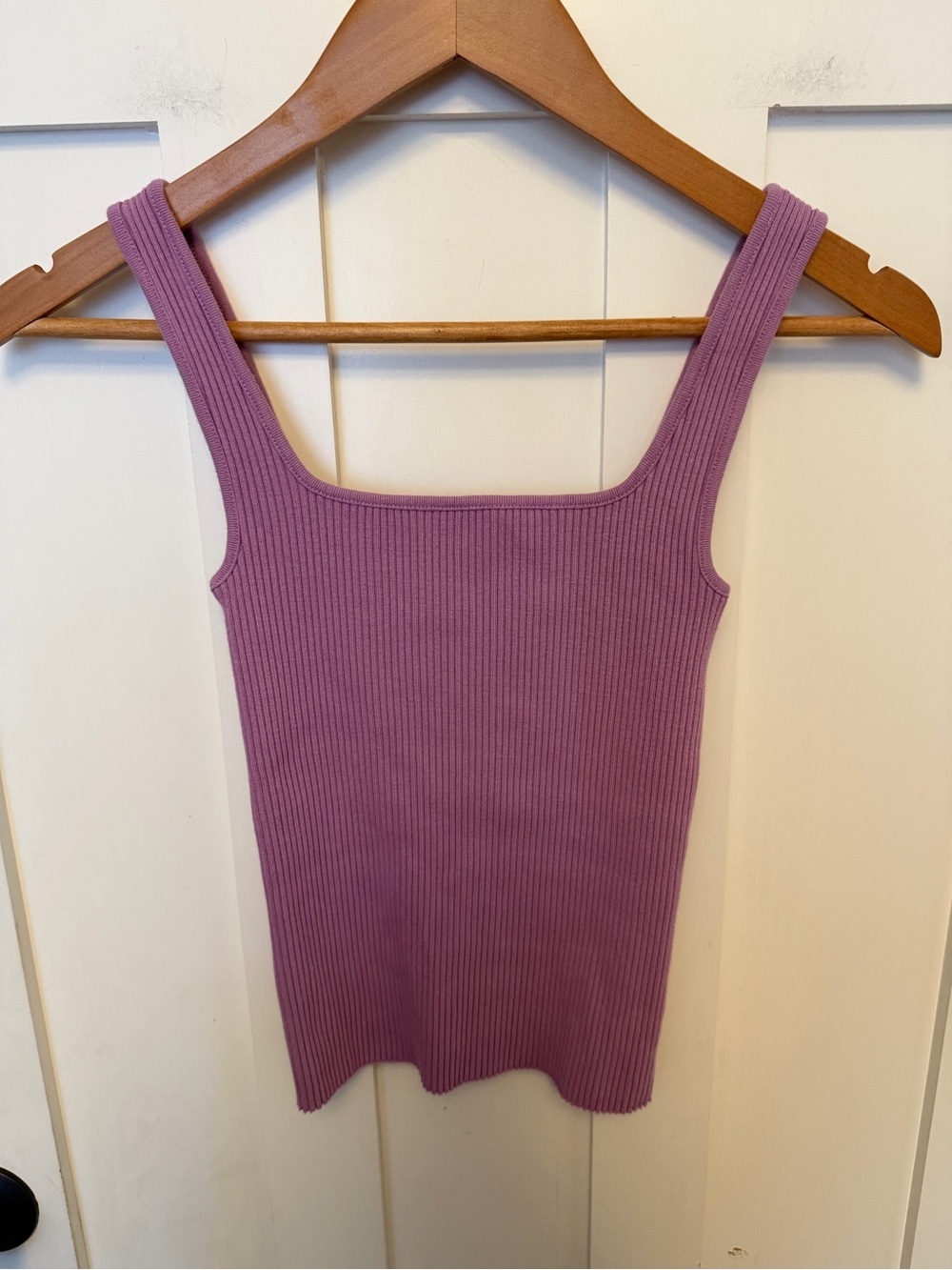 Vince Lavender purple Cotton Ribbed Tank Top Square Neck Size XS - Picture 5 of 6
